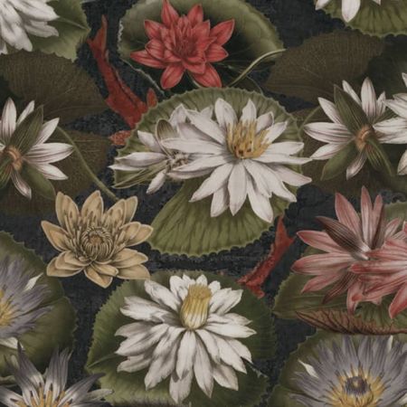 Velvet Printstof 064 Waterlelie