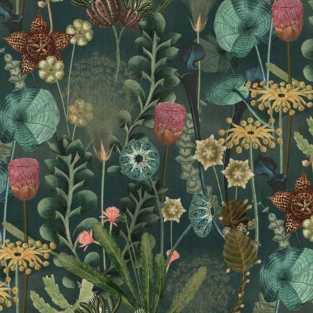 Velvet Printstof 080 Fantasy Exotic Paradise