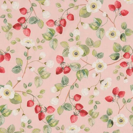 Pop Deco 004 katoenen stof met aardbeien