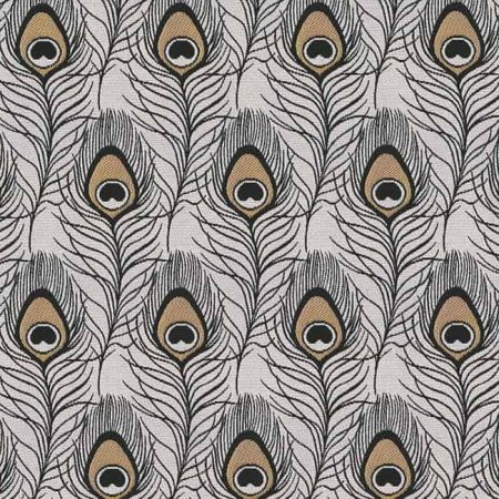 Jacquardstof Peacock Feather Deco