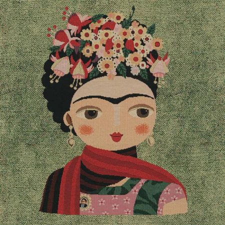 Gobelin Kussenpanel Flower Girl Portrait