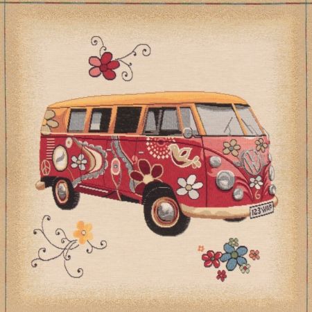 Gobelin Kussenpanel VW flowerpower