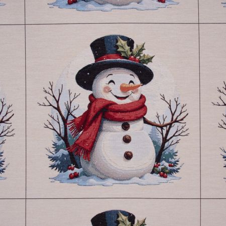 Gobelin Kussenpanel Happy Snowman Panel