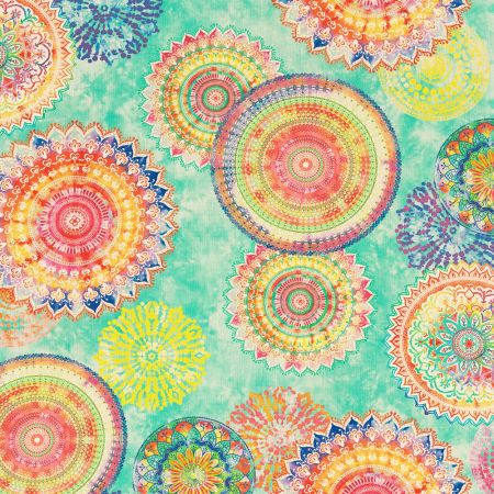 Digitale Dralonprint 01 stof met mandala