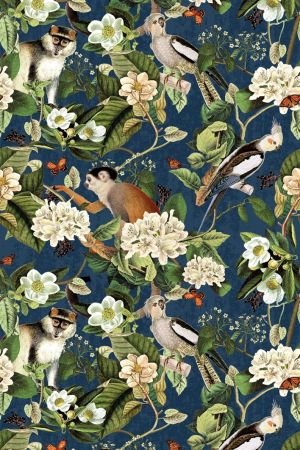Digitale Printstof 193 Tropical Life Blue