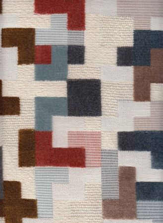 Bahama Tetris chenille meubelstof Bahama velvet meubelstof design meubelstof