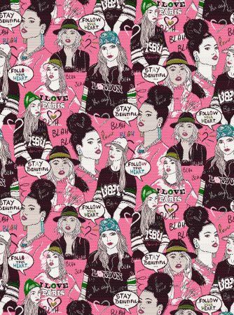 jacquardstof BlaBla pink
