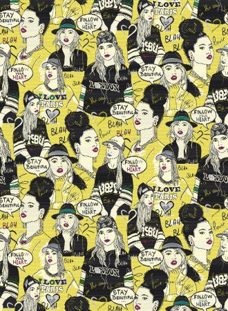 jacquardstof BlaBla yellow