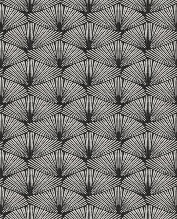 jacquardstof COREA noir blanc