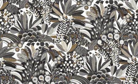 Jacquardstof Floria Graphite