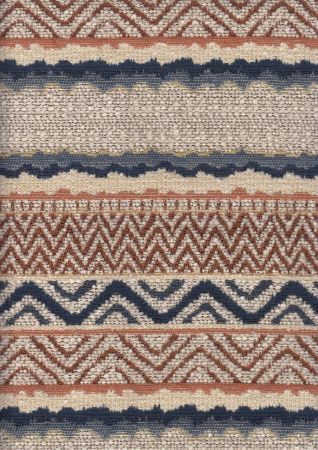 Glam Stripe Terra Blue design meubelstof