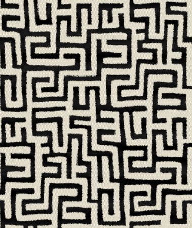 Jacquardstof Maze Noir