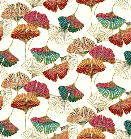 Jacquardstof Mahalia Blanc