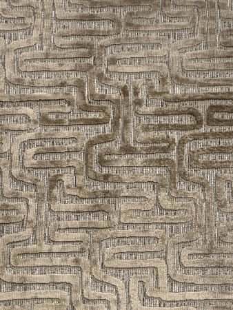 Palastra Maze Sand velvet beige meubelstof velvet meubelstof doolhof meubelstof