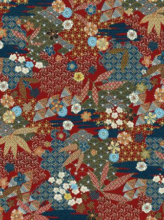 jacquardstof YIANG Rouge