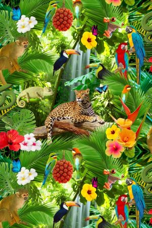 Digitale Printstof 128 Jungle Forever