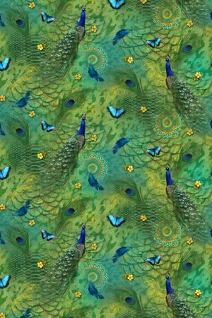 Digitale Printstof 129 Beautiful Peacock