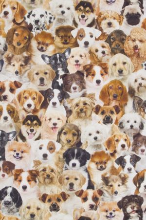 Digitale Printstof 148 Dogs Allover