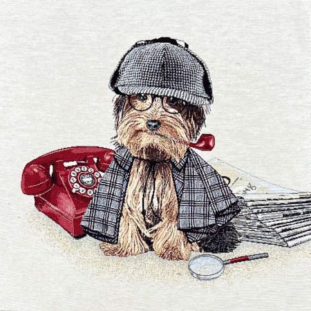 Gobelin Kussenpanel Detective Dog