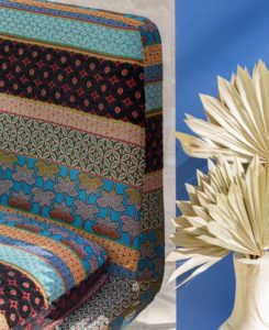 Impressie jacquardstof Doha Rouge