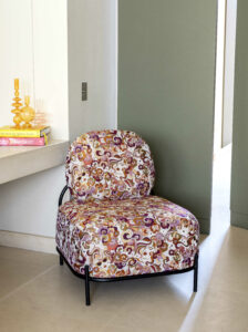 Marybel fuchsia fauteuil jacquardstof