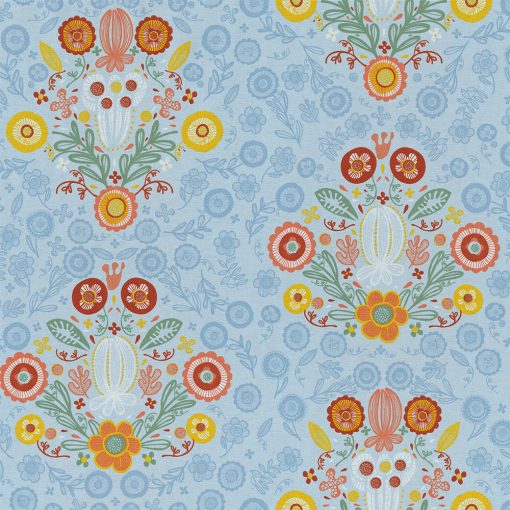 gordijnstof decoratiestof printstof ottoman bloemenstof 1-105030-1698-500