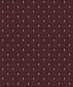 jacquardstof Cool Red meubelstof gordijnstof decoratiestof stof met waaiers1-201531-1023-325