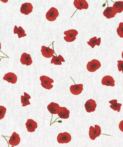 printstof 001 poppy flower stof met klaprozen decoratiestof gordijnstof 1.102530.1153.310