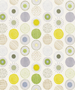 printstof 012 Green Grey Circles stof met cirkels gordijnstof decoratiestof 1.102530.1166.515