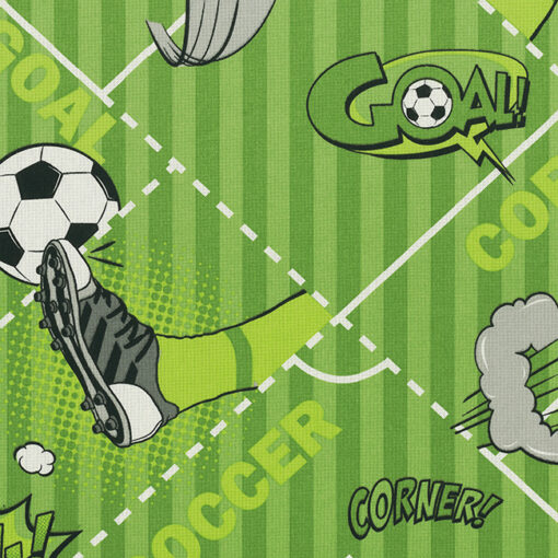 printstof Soccer stof met voetbal gordijnstof decoratiestof 1.102530.1206.525