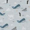 Printstof Cold Ice Landscape stof met pooldieren gordijnstof decoratiestof 1.102530.1228.485