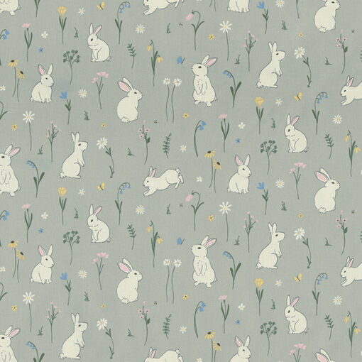 Cute Rabbit Garden gordijnstof decoratiestof stof met konijntjes 1.102530.1253.505