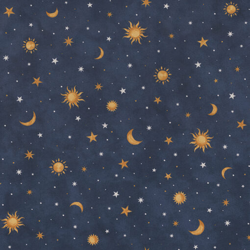 printstof 049 Starry Night glow in the dark sterrenstof gordijnstof decoratiestof 1.102535.1013.230