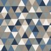 linnenlook triangle blue stof met driehoeken gordijnstof decoratiestof 1.104530.1796.460