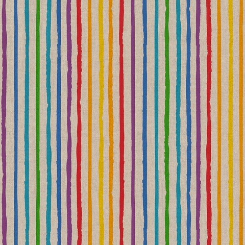 linnenlook Rainbow Stripes stof met strepen gordijnstof decoratiestof meubelstof 1.104530.1940.655