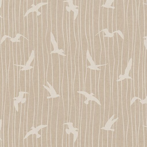 Seagull Stripe Linen stof met zeemeeuwen decoratiestof gordijnstof 1.104530.2071.050