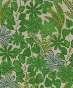 linnenlook arty botanic leaves stof met bladeren decoratiestof gordijnstof 1.104530.2075.525