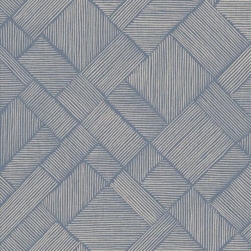 linnenlook Line Patchwork Blue geometrische stof gordijnstof decoratiestof 1.104530.2104.485