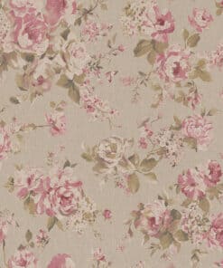 linnenlook coated 005 Classic Painted Rose gecoate stof met rozen 1.104537.1011.365