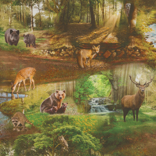 digitale printstof met wilde dieren katoenen decoratiestof gordijnstof meubelstof, 1.151030.1381.530