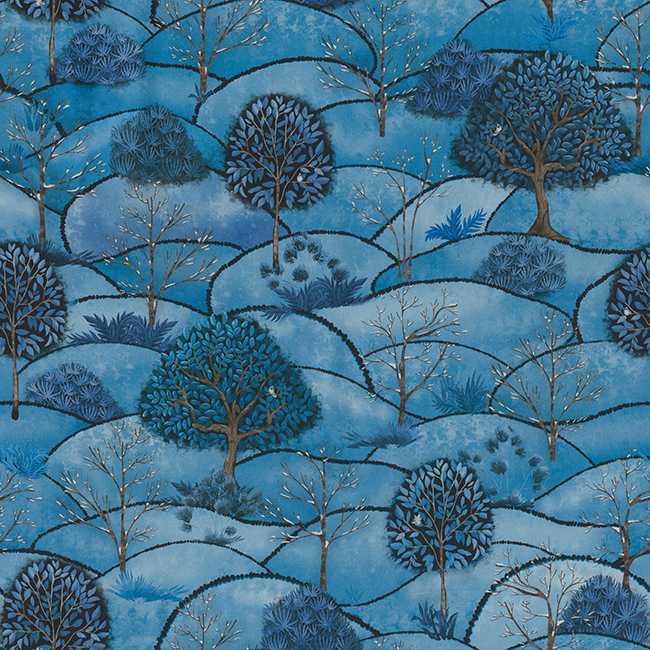 stof Winter Land stof met landschap decoratiestof gordijnstof katoenen stof 1.151030.1403.460