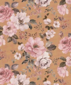 katoenen stof met bloemen Floral Elegant Rose gordijnstof decoratiestof 1.151030.1452.245