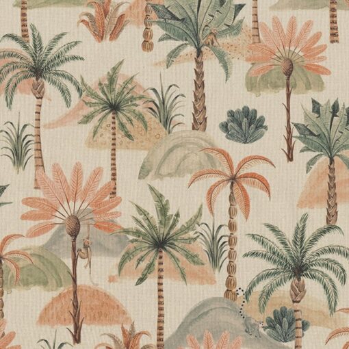 palm tree watercolour katoenen stof met palmbomen gordijnstof 1.151530.1039.540
