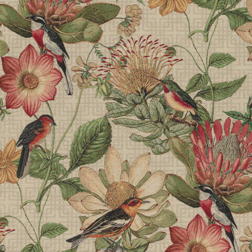 gobelin 027 gobelin stof met vogels en bloemen decoratiestof gordijnstof meubelstof 1.251030.1581.535