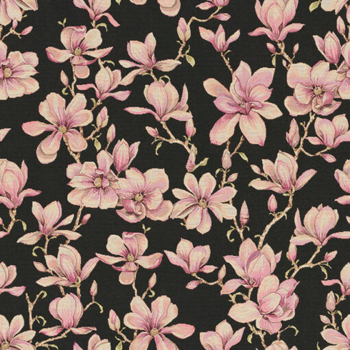 gobelin gebloemd 038 Pink Magnolia stof met magnolia's decoratiestof gordijnstof meubelstof 1.251030.1625.630