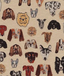 gobelin Dog Face stof met honden gordijnstof gobelin stof 1.251030.1633.180