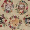 gobelin Spring Cats gordijnstof stof met bloemen gobelin stof 1.251030.1657.655