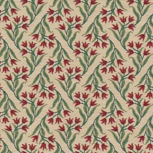 gobelin Folklore Campanula Ecru stof met campanula gordijnstof decoratiestof meubelstof 1.251030.1689.080