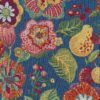 gobelinstof Arela Blue stof met bloemen meubelstof gordijnstof decoratiestof