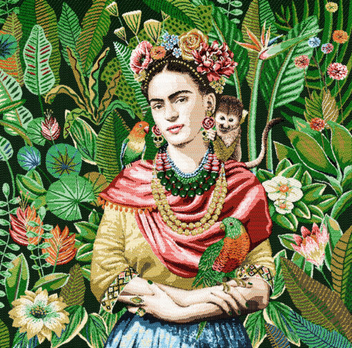 stofpanelen Frida Carmen Vert jacquardstof